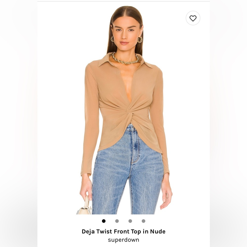 Superdown - Deja Twist Front Top in nude